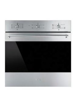 Smeg Sf6341Gvx 60Cm Built-In Single Classic Gas Oven With Electric Grill